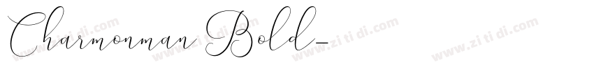 Charmonman Bold字体转换